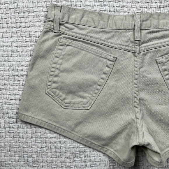 Y2K R4R Cream Denim Mini Shorts - Picture 3 of 7